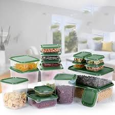 17pcs Food Container Set Sealed With Lids Plastic Food Storage Box Transparent Kitchen Refrigerator Keep Fresh Organizer Box