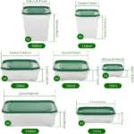 17pcs Food Container Set Sealed With Lids Plastic Food Storage Box Transparent Kitchen Refrigerator Keep Fresh Organizer Box