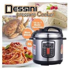 6 Litre Dessini Electric Pressure Cooker,Electric Pressure Cooker 6 qt, 9-in-1 Instant Multi Cooker with Safer Venting Design, Rice Cooker, Slow Cooker, Sous Vide, Saute Pot, 1100W, Stainless Steel