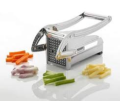Stainless Steel French Fries Machine with 2 Blades Potato Chips Strip Cutting Cutter Maker Salad Vegetable & Potato Chipper