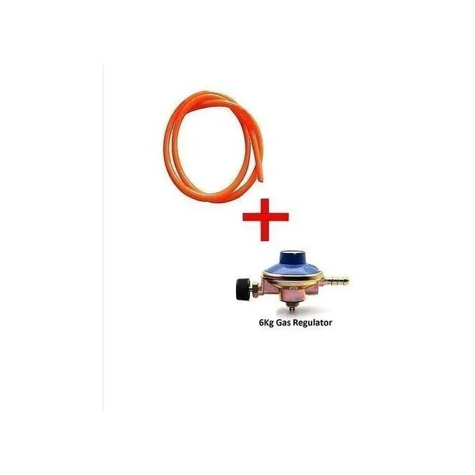 Digital Kitchen Cooking Appliances Accessories High Pressure Gas Regulator For Cooing Gas Cylinder 6kg //6 Kg Plus FREE BONUS Delivery Hose Pipe 1M & Safety Clips Clamps