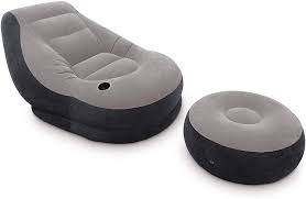 Inflatable Lazy Sofa with foot step comes with free pump 💹Optional Spherical Outdoor Inflatable Sofa PVC Plush Football Sofa Lazy Lounge Chair comes with a free pump