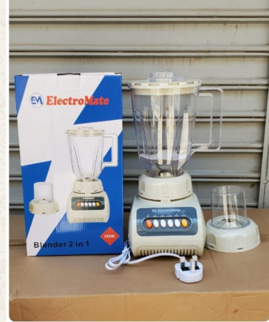 EM Blender 2-in-1 ElectroMate 1.5L Blender Classic Juicer & Grinder with Multifunctional Jug, Bottle, and Garlic Processor ElectroMate BD01/BD02