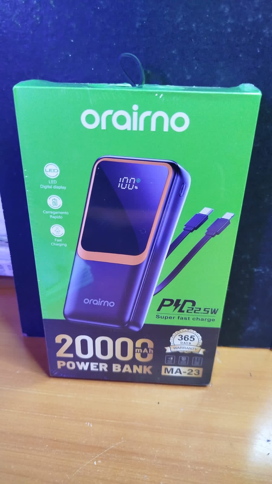 orairno power bank Q21 20000mAh 22.5W Power Bank QC3.0 & PD3.0 Compatible Smart Digital Display PowerBanks