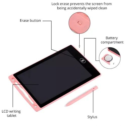 12 inch LCD panel colour Writing Tablet Electronic Writting Doodle Board Digital Colorful Handwriting Pad Drawing Graphics Kids Birthday Gift Education: Wings to fly