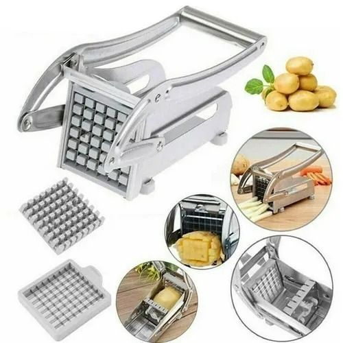 French Fry Cutter Fruit Vegetable Potato Slicer Chips Strip Cutting Machine Maker with Stainless Steel Blades Kitchen Gadgets