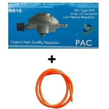 Digital Kitchen Cooking Appliances Accessories High Pressure Gas Regulator For Cooing Gas Cylinder 6kg //6 Kg Plus FREE BONUS Delivery Hose Pipe 1M & Safety Clips Clamps
