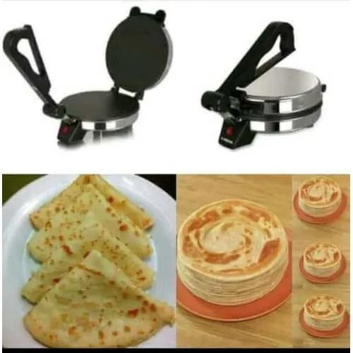 Sokany KJ-507 Electric chapati maker 10 inches quality roti maker non stick plates 2000W Sokany Chapati Maker silver and black