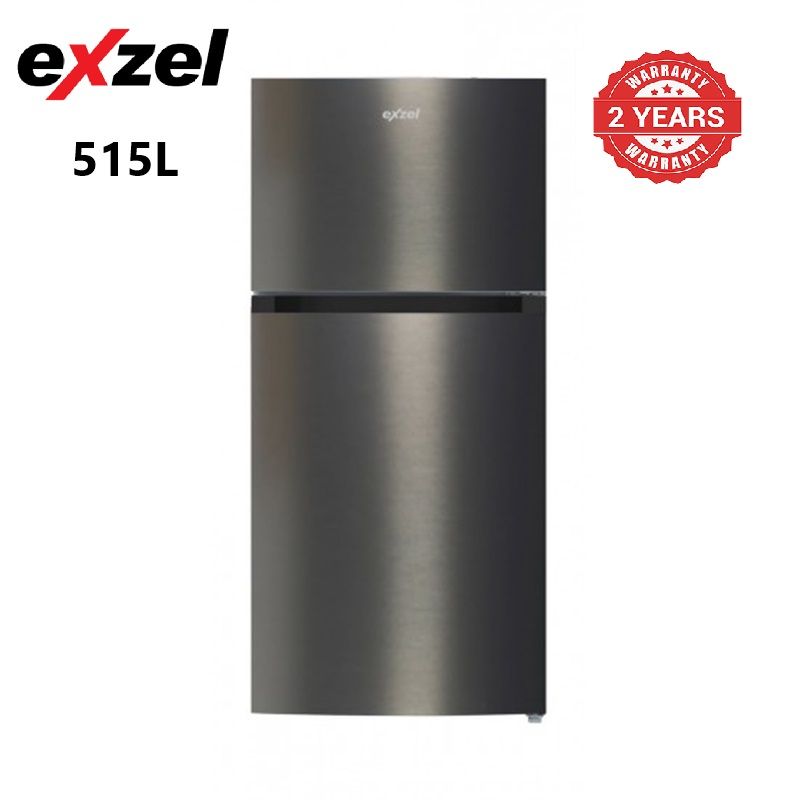 Exzel Fridge 515L No Frost: ERFF-515SL, Inverter Compressor with 10 Year Warranty, Double Door, Cool pack power cut resistant, Energy saving with Inverter, 2 Year Warranty.