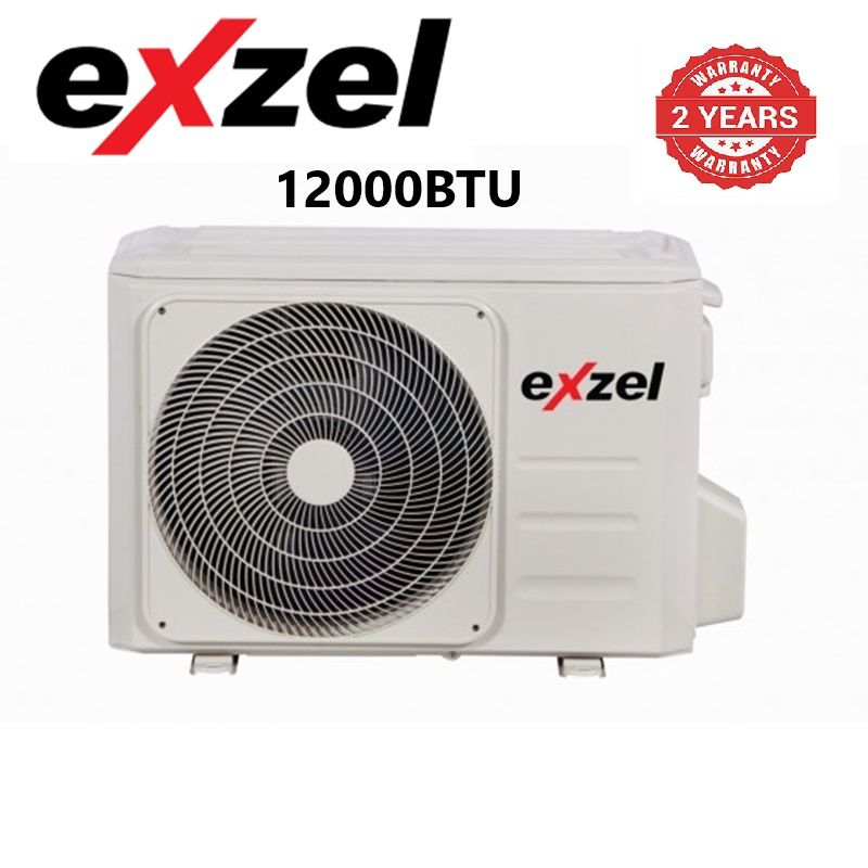 Exzel 12000BTU Inverter Type Air Conditioner With Pipe and Cable: EAC122, Inverter compressor for up to 50% energy saving, Quiet Operation Mode, 2 Year Warranty.