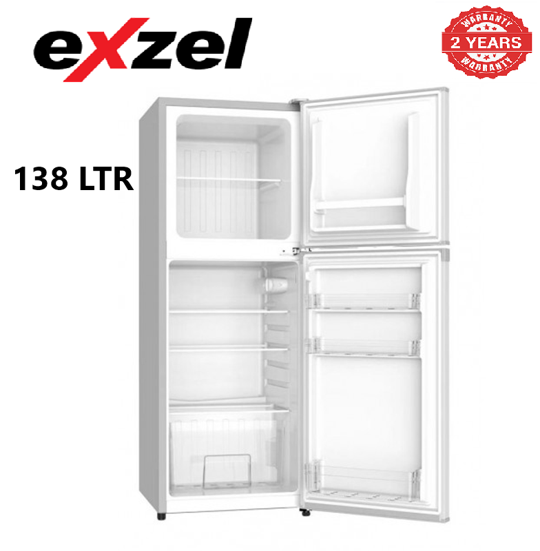Exzel Fridge 138l Direct Cool: ERD-165SL Direct cool, Large Freezer, CFC Free, Dark Silver 2 Year Warranty