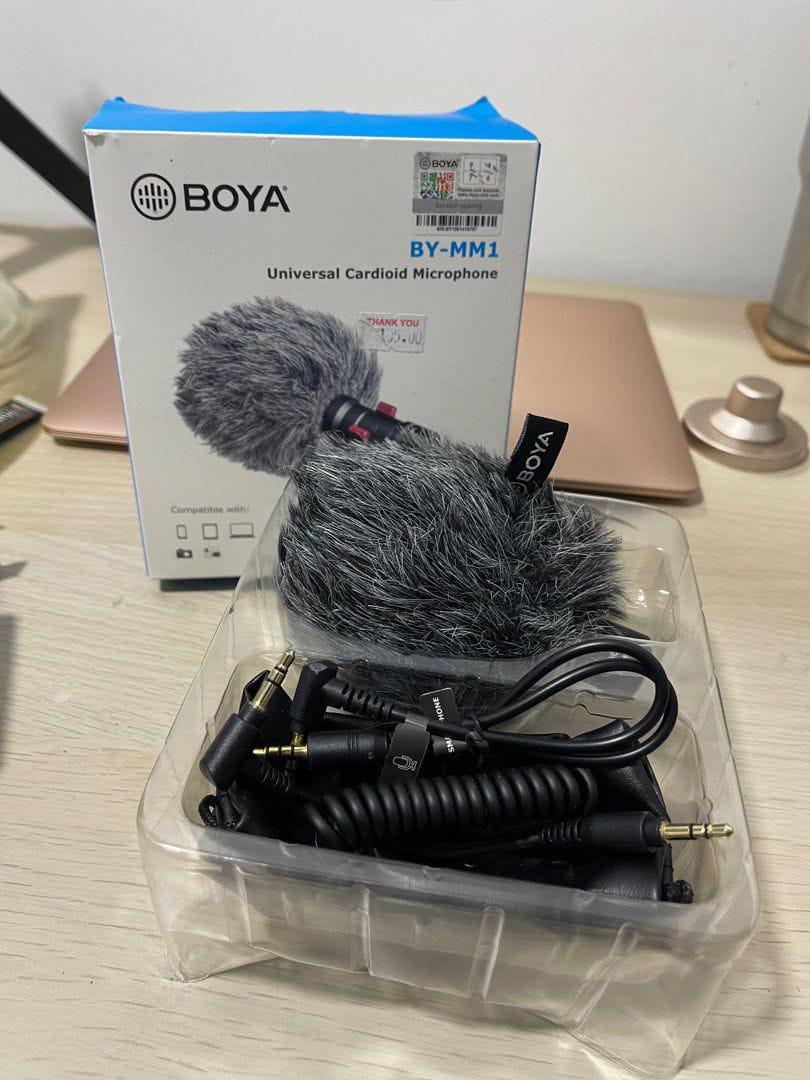 Boya BY-MM1 Camera Microphone with Shock Mount / Windshield Universal Shotgun Microphone for Cameras & Camcorders,iPhone, Android Smartphones BOOM MIC