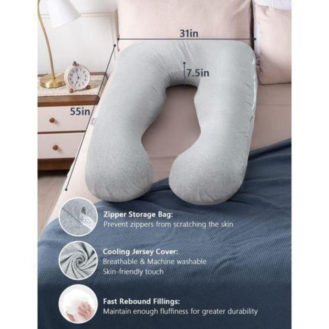 Pregnancy Pillows for Sleeping U-Shape Full Body Pillow and Maternity Support