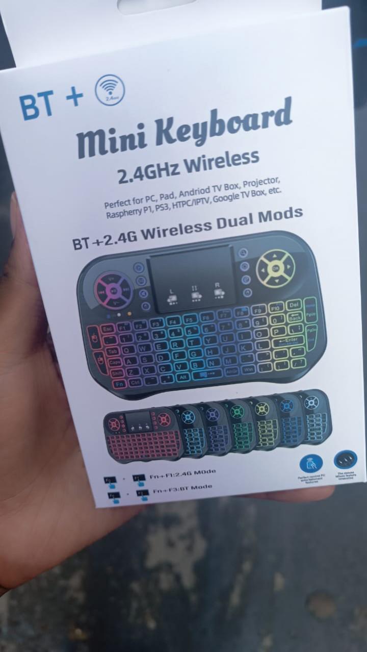 Wireless Mini Keyboard With Mouse Touchpad & Back-light For Android Box,Smart TV,Laptop