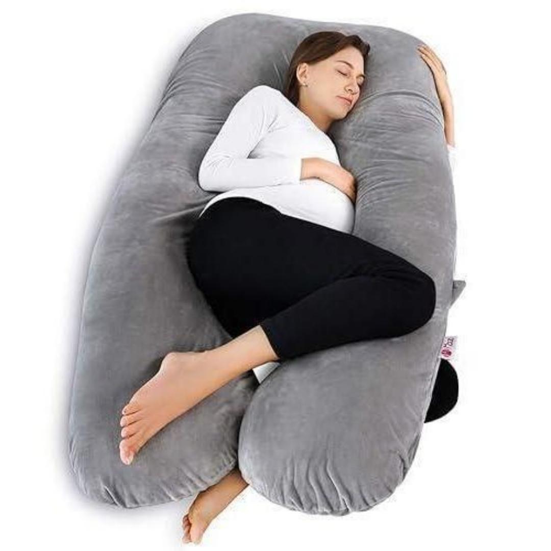 Velvet Imported U Shape Pregnancy Pillow