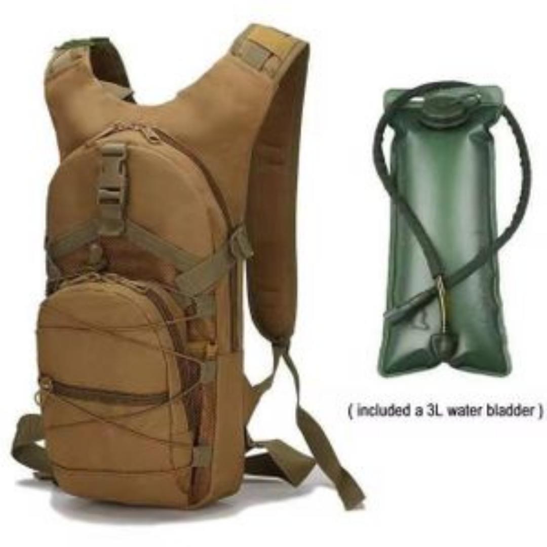 Tactical Hydration Backpack Camel Bag With 3L Water Bladder