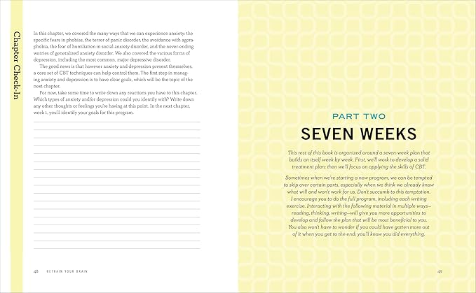 Retrain Your Brain: Cognitive Behavioral Therapy in 7 Weeks: A Workbook for Managing Depression and Anxiety (Retrain Your Brain with CBT)