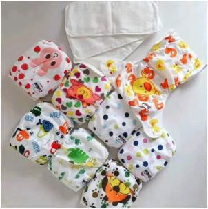 Best Quality Unisex Washable Diapers With 3pcs Cotton Inserts
