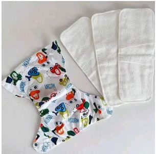 Best Quality Unisex Washable Diapers With 3pcs Cotton Inserts