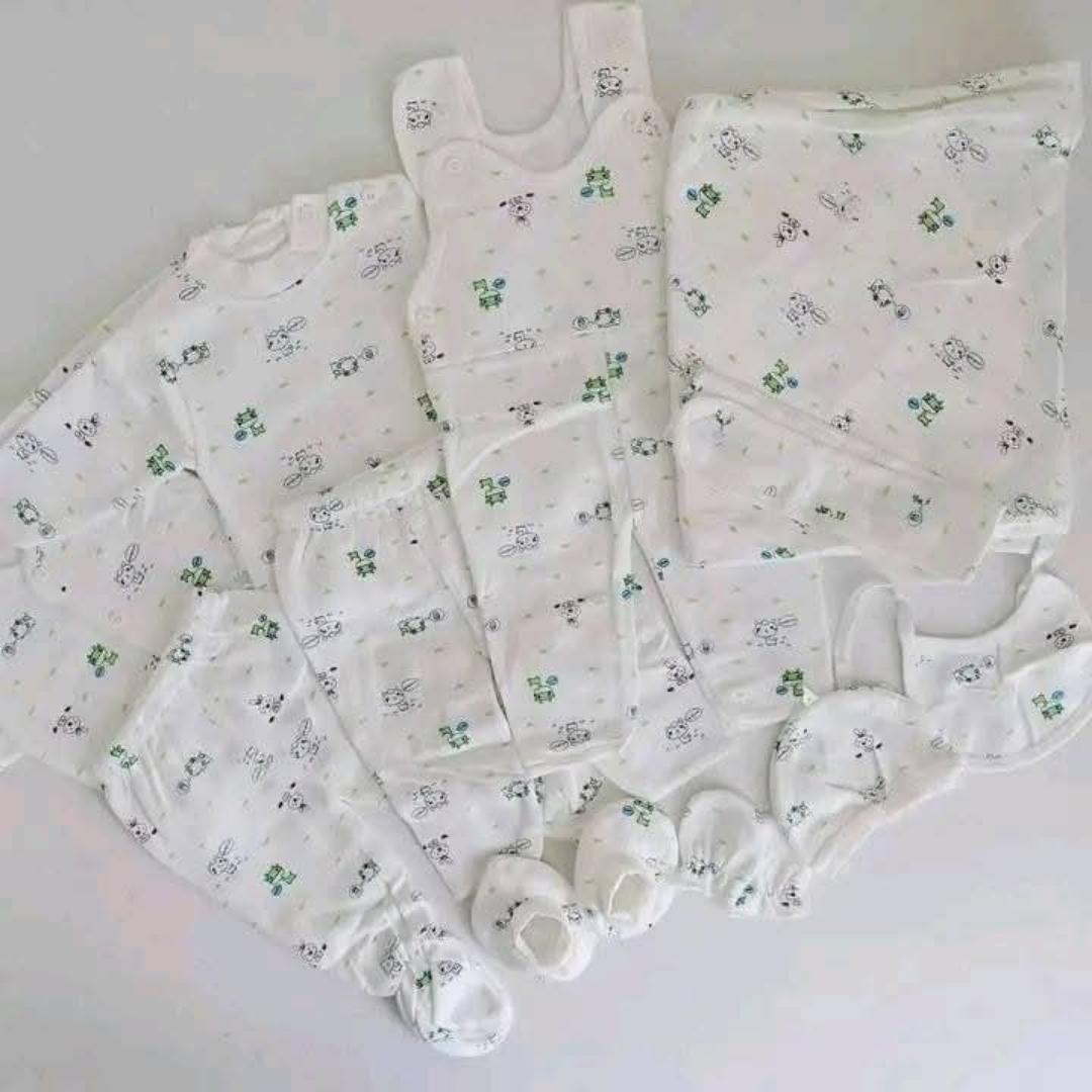 11-Piece Newborn Receiving Set | Soft Cotton Essentials for Baby Boys & Girls | Baby Clothes Gift Set with Mittens, Vests, Bibs, Cap & More