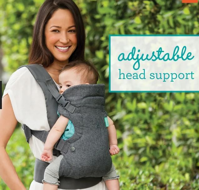 Infantino Flip Advanced 4-in-1 Convertible Baby Carrier – Ergonomic, Adjustable & Comfortable – For Newborns to 14.5kg (8–32 lbs) – With Wonder Cover Bib