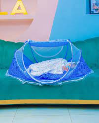 Portable & Foldable Baby Bassinet – Soft Baby Nest Bed for Newborns, Travel-Friendly Lounger with Side Cushions – Blue, Pink & Unisex Colors Available