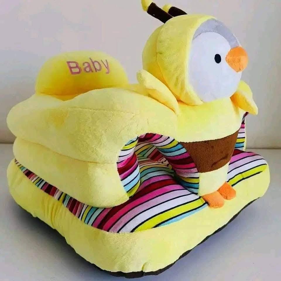 Supportive Baby Sit-Me-Up Pillow – Soft Infant Floor Seat for 4+ Months, Encourages Sitting & Balance, Plush Backrest with Leg Openings – Easy to Clean