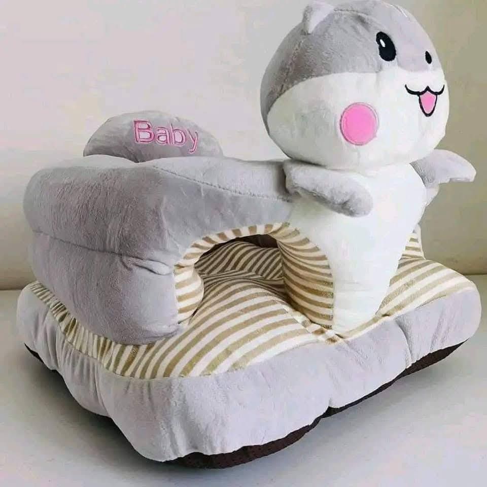 Supportive Baby Sit-Me-Up Pillow – Soft Infant Floor Seat for 4+ Months, Encourages Sitting & Balance, Plush Backrest with Leg Openings – Easy to Clean