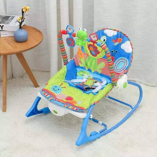 3-in-1 Baby Rocker with Music, Soothing Vibrations & Toddler Seat Conversion – Comfortable, Calming & Multi-Stage Baby Bouncer Chair