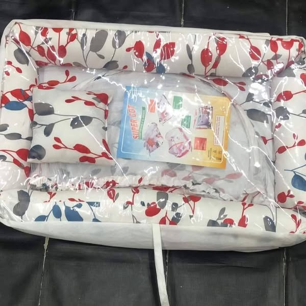 Portable Baby Cosleeper with Removable Mosquito Net – Foldable Baby Bed for Travel & Home Use | Safe, Breathable & Comfortable Sleep Solution