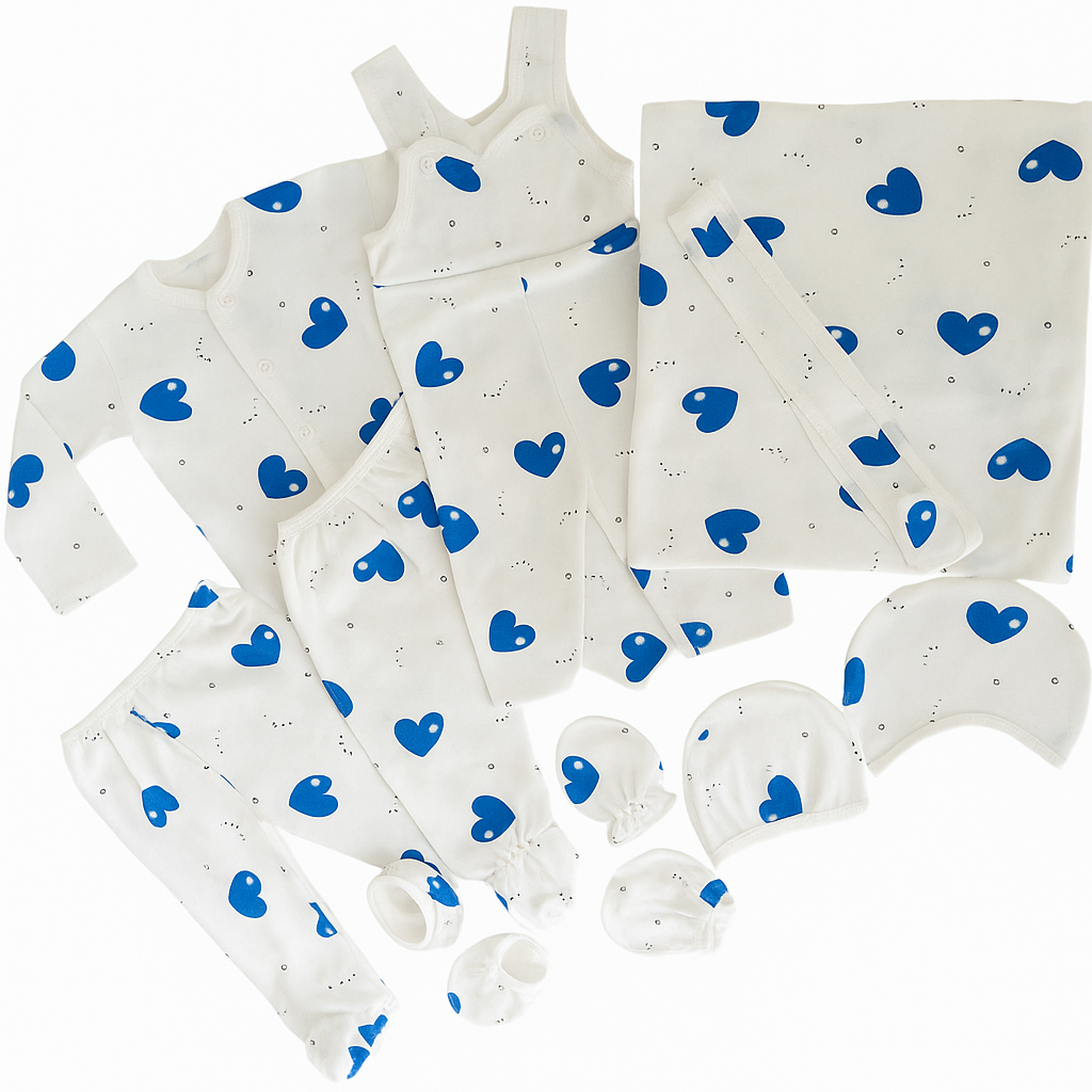 11-Piece Newborn Receiving Set – Soft Cotton Baby Clothes & Essentials for Daily Wear, Hospital, and Gifting