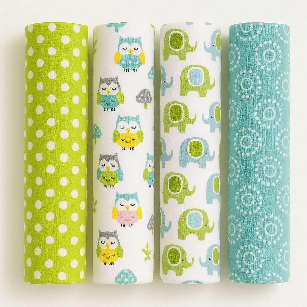 Cotton Flannel Receiving Blankets for Newborns – Soft, Warm, and Breathable Swaddles for Everyday Baby Care-The highly priced are 6 Pcs Pack while lower priced are 4Pcs Pack