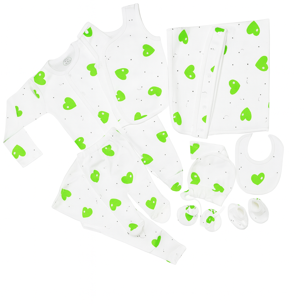 11-Piece Newborn Receiving Set – Soft Cotton Baby Clothes & Essentials for Daily Wear, Hospital, and Gifting