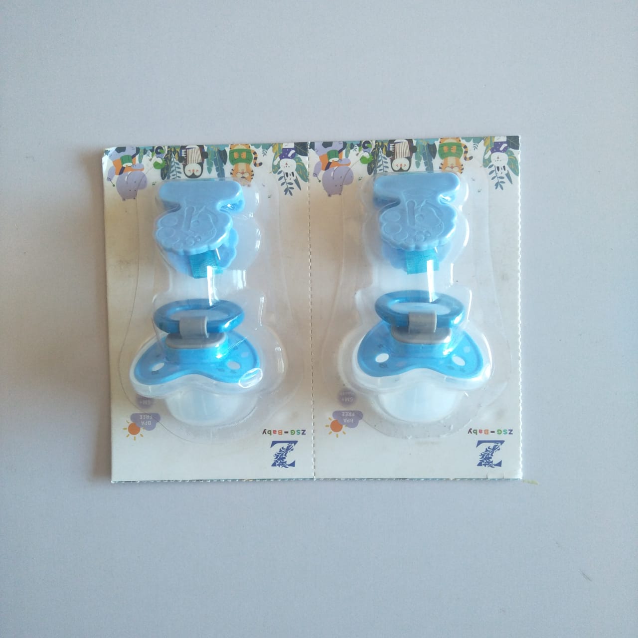 2-Pair Soft Silicone Soother with Clip – Calm & Comfort Pacifier for Newborns and Infants