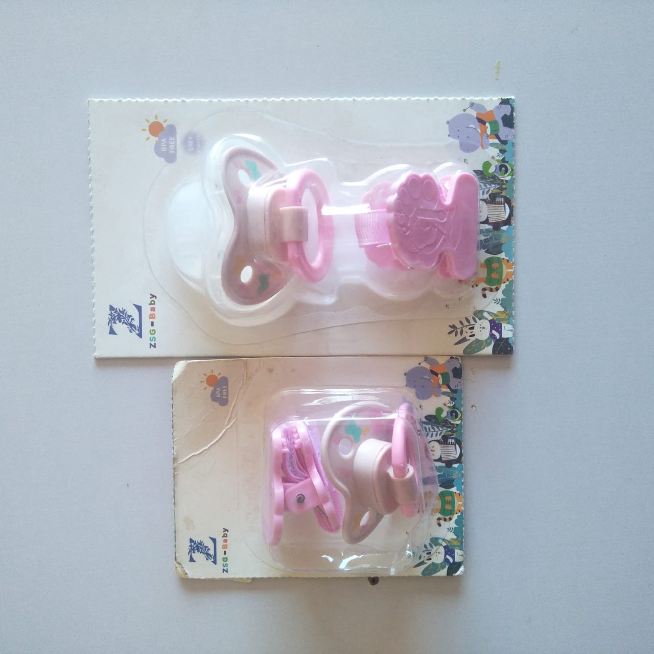 2-Pair Soft Silicone Soother with Clip – Calm & Comfort Pacifier for Newborns and Infants