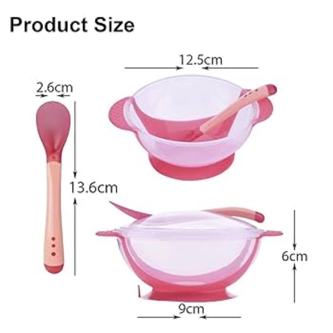 Baby Feeding Set – Heat-Sensing Spoon & Silicone Bowl