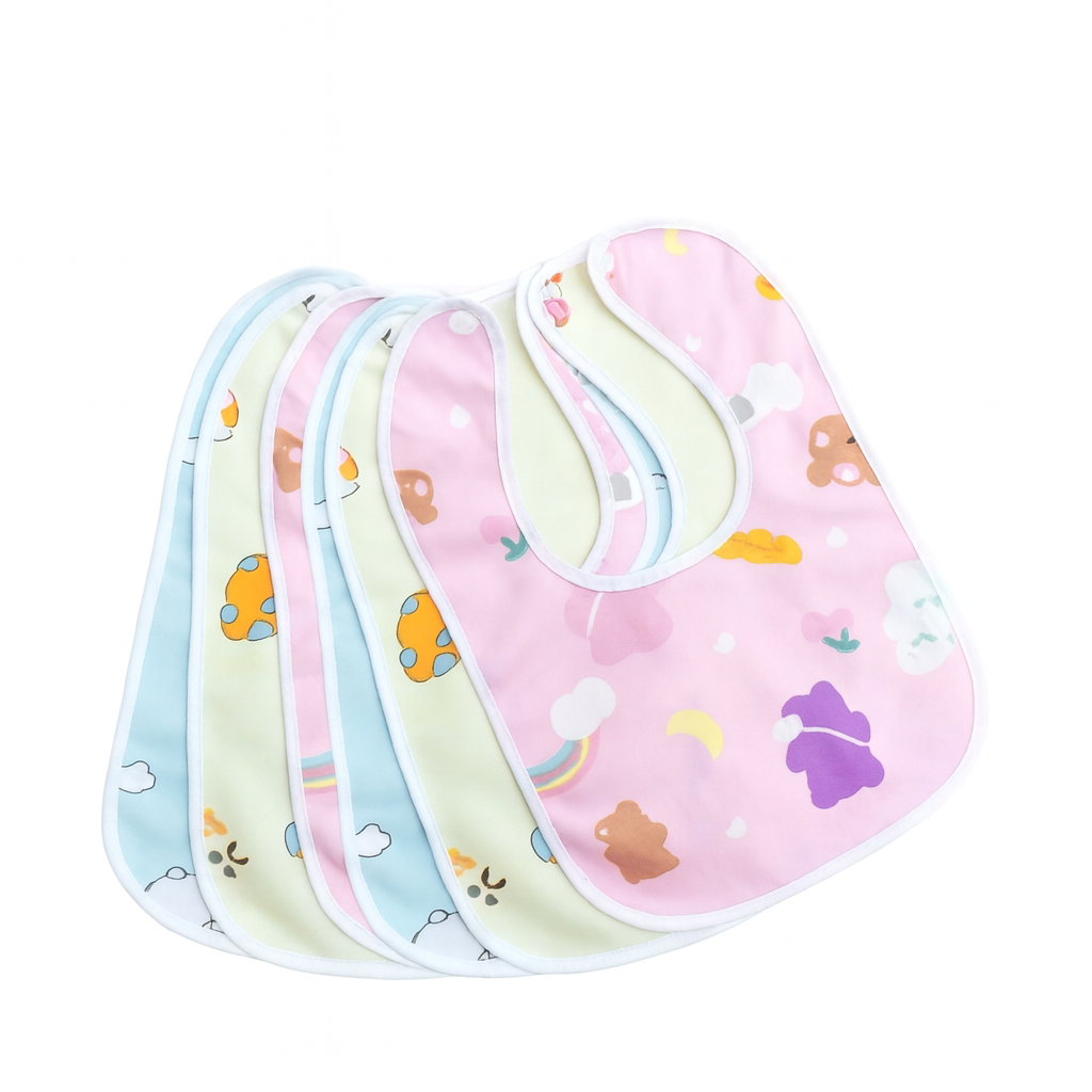 3 Pc Baby Feeding & Drool Bibs – Soft, Absorbent & Gentle for Everyday Use