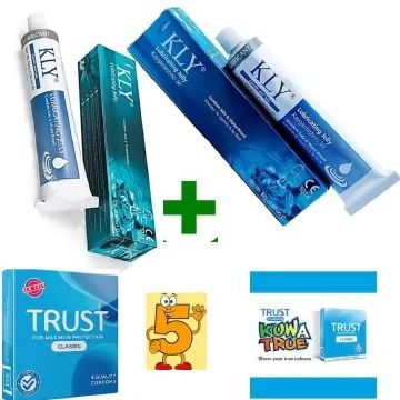 Kly Sex Lubricating Jelly|Water Based&Condom Safe-42g|SAFE FOR MASTURBATION|USE WITH CONDOM, DILDO, TOYS, POCKET PU88Y|PLUS 5 FREE CONDOMS|