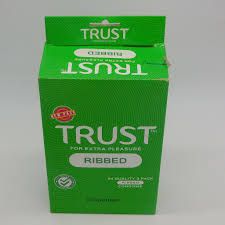 Trust Ribbed Condoms - 24 Pack x 3 condoms.