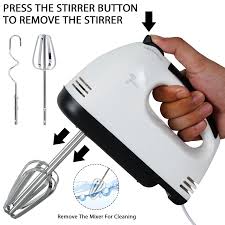 Kenwood Portable Mini Hand Mixer 7 Adjustable Speed for mixture texture control Detachable to use as Hand Mixer Double Snap-On Chrome Dough Hooks & 4-Blade Egg Beater 2-Pin Malaysia com