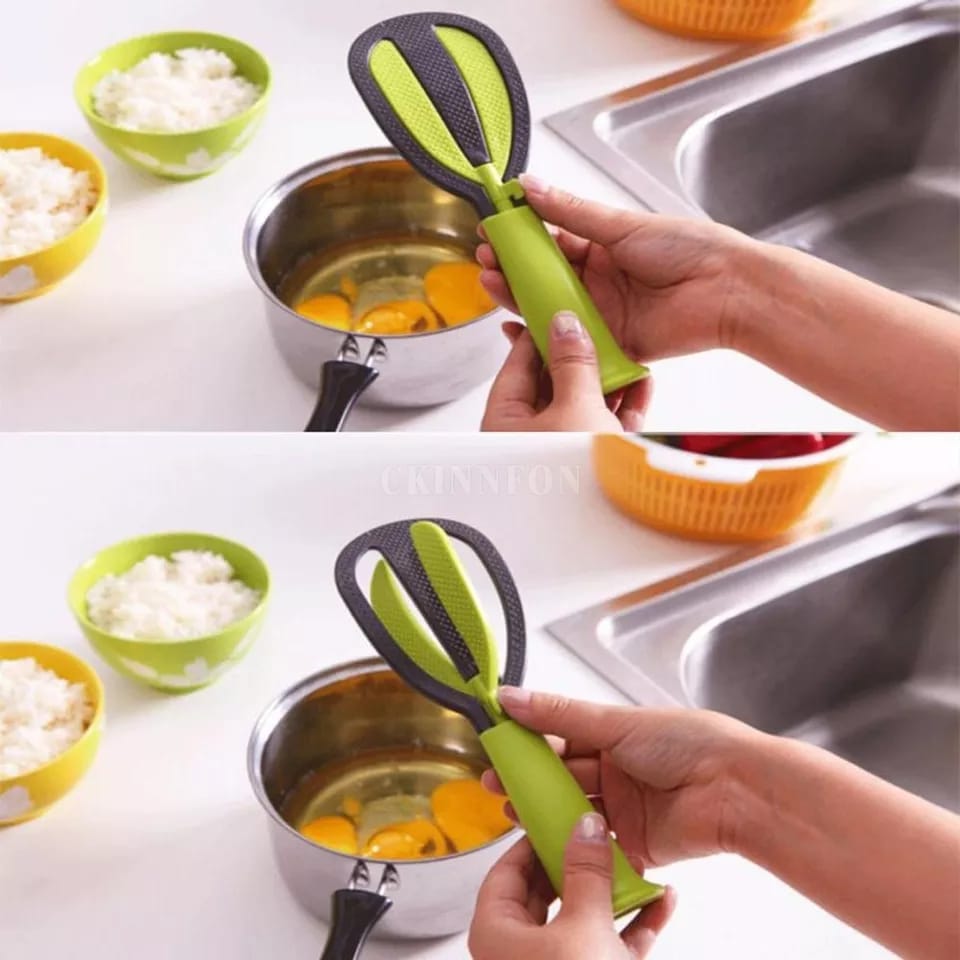 Multifunctional spoon , can be used as a spoon, whisk ,spatula,drainer. Colour green only