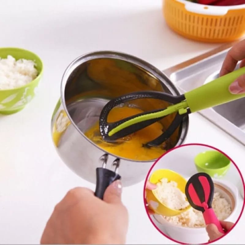 Multifunctional spoon , can be used as a spoon, whisk ,spatula,drainer. Colour green only