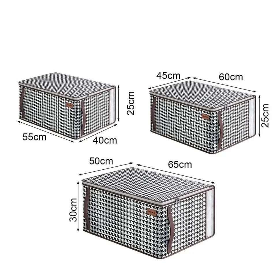 DUVET ORGANIZER. Quilt Duvet/Closet Organizer checked. Ideal for quilts, duvets, and bulky clothes. Ensures secure and easy access. Space-saving when not in use.