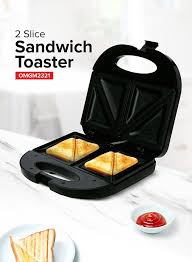 Sandwich Maker 2-Slice Non-Stick 750W Toaster for Bread – Perfect for Quick and Easy Snacks