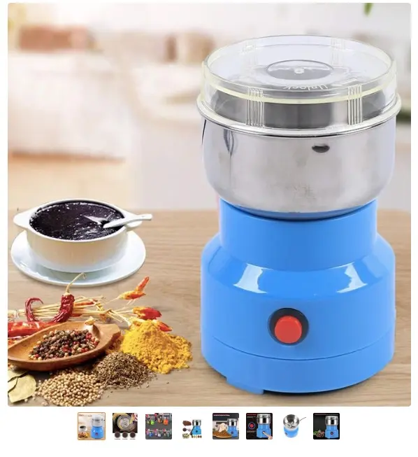 Silver Crest Electric Coffee Grinder,150W Mini Spice Grinder Electric 300ml With Stainless Steel Blades Dry Grinder For Beans, Spices