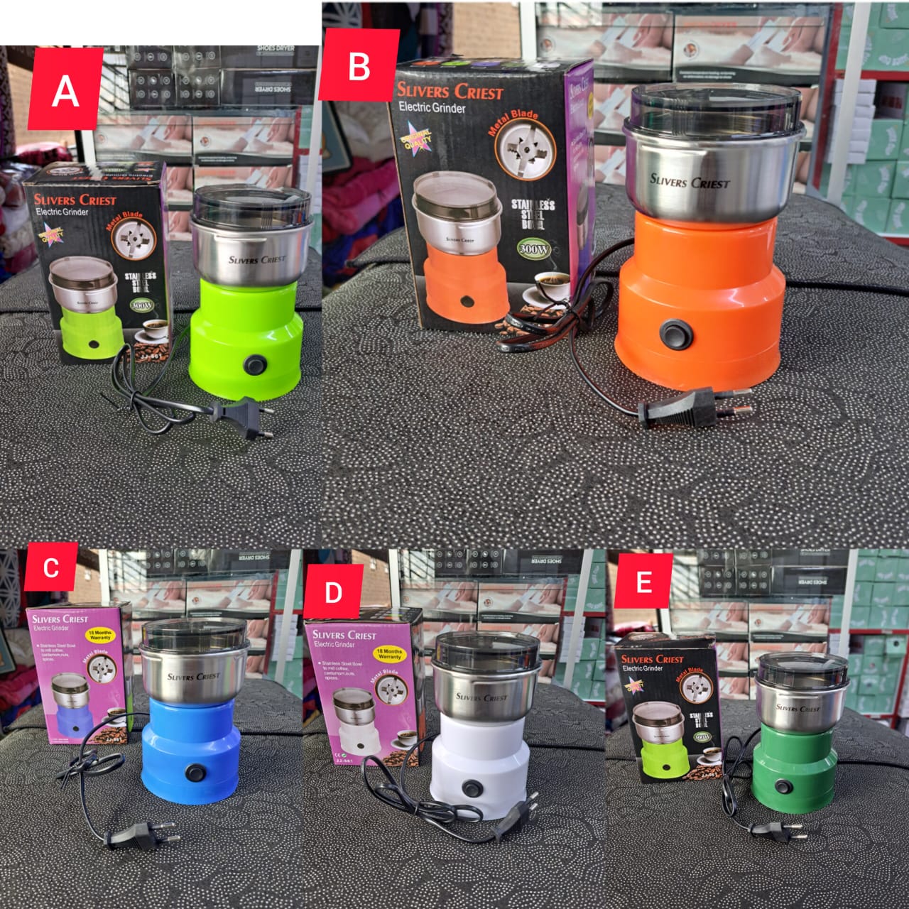 Silver Crest Electric Coffee Grinder,150W Mini Spice Grinder Electric 300ml With Stainless Steel Blades Dry Grinder For Beans, Spices