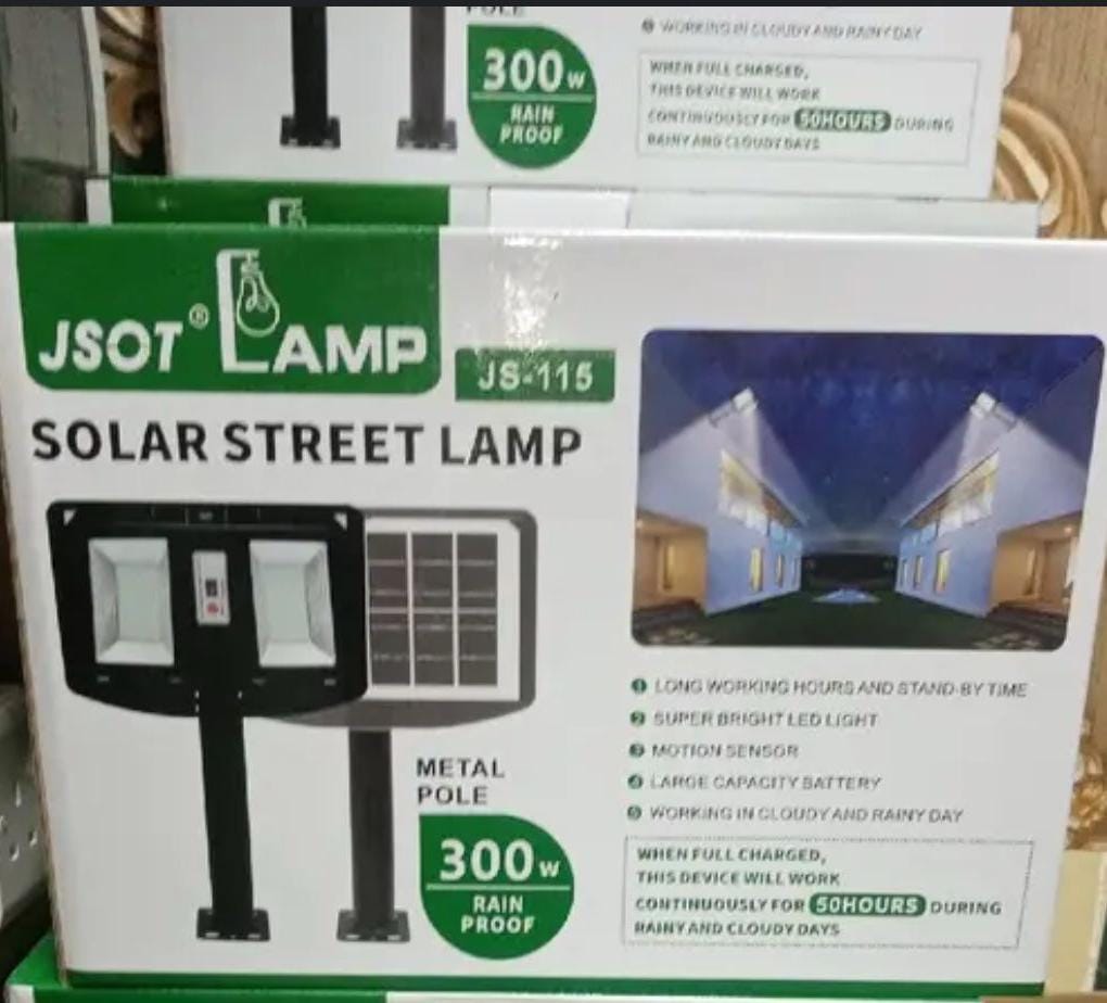 🎇200W JS-112 Solar Street Lamp🎇solar-powered street light provides bright illumination all night long without increasing your electricity bill. Equipped with a high-capacity solar panel, intelligent