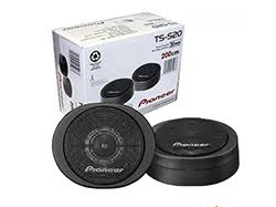 Pioneer TS-S20 200W High Power Car Tweeter Speaker System – 3/4'' Dome, Super Clear Sound, 20mm Mini Metal Dome Tweeters, Black, Universal Fit for Car Audio Upgrade, Crisp Treble, Durable Design