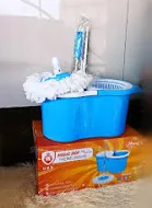 360 Degrees URK Spin Mop Rotating Bucket With Long Adjustable Mop - No spills, no shock and no damage to floors, Microfiber mop head works great wet or dry, Keeps your hands out of dirty water .