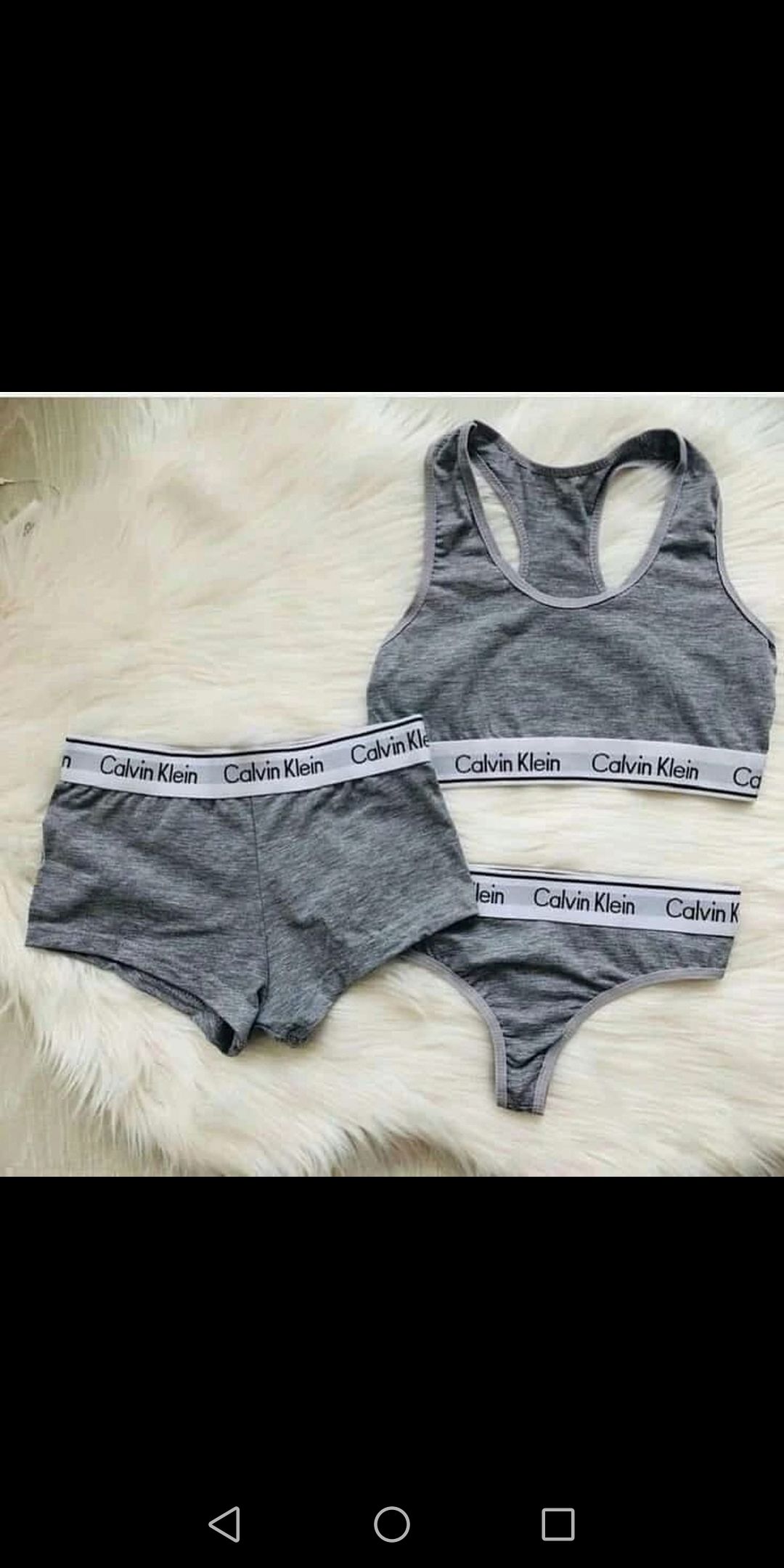 Calvin Klein 3-Piece Women's Underwear Set; Seamless Thong, Hotpant and Sportsbra - Sexy and Comfortable Ladies Briefs Lingerie